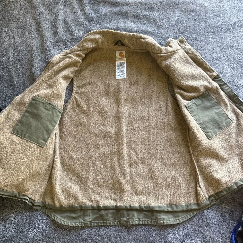 Carhartt Lined Vest Olive/Army Green, Woman’s Size M - Picture 4 of 7